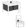 Costway 2-in-1 Kids Activity Table & 2 Chairs Set w/Storage Building Block Table - 3 of 4