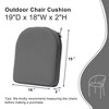 Aoodor Outdoor Chair Cushion W18''xD19''  Soft and Fade-resistant Polyester,Two Sets of  Ties for High Adaptability, Set of 4 - 3 of 4