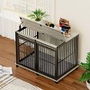 LAOTIES 43" Furniture Style Dog Crate,Indoor Wooden Dog Kennel End Table with Sliding Iron Door And Soft Cushion - 2 of 4