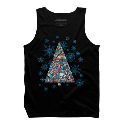 Men's Design By Humans Christmas fir-tree By xgdesign Tank Top