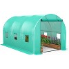 Acekool 8x13FT Walk-In Greenhouse - Galvanized Steel Frame with 6 Windows & PE Cover - 2 of 4