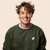 Dalix Ghost Embroidered Crewneck Long Sleeve Sweatshirt Fleece Men - 3 of 4