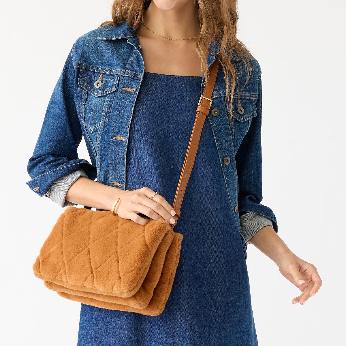 Vera Bradley Women's Faux Fur Foxbury Crossbody Bag - thumbnail 4