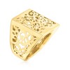 Ross-Simons Italian 14kt Yellow Gold Filigree Square-Top Ring Size 5 - 3 of 4