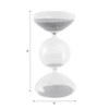 Glass Hourglass Timer - Decorative Sand Timer for Home & Office - Modern - 8" White - 4 of 4
