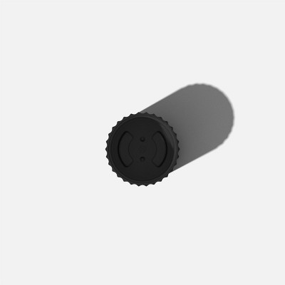 Demi 6" Black Plastic-Stone Fluted Planter