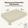 KeaBabies 2pk Isla Waterproof Mini Crib Sheets for Boy, Girl, Soft Pack and Play Sheets for Graco Pack and Play Mattress - 3 of 4