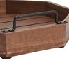 Juvale Decorative Rustic Wooden Serving Tray with Metal Handles for Candles, Table, Farmhouse Decor (11.75 x 11.75 x 2.75 In) - 4 of 4