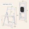 ADILE Wooden Dining Chairs Set of 4, Padded Foldable Chairs w/Backrest, White - 2 of 3