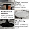 Racxily Round Side Table with Tapered Pedestal - Faux Marble Top & Nordic Minimalist Style, Ideal for Living Room - 4 of 4