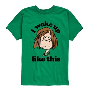 Boys' - Peanuts - Patty I Woke Up Like This Short Sleeve Graphic T-Shirt - 1 of 4