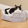 Slumber Pet ThermaPet Bolster Hideaway Round Nest Warm Cuddler Bed - Gray - 4 of 4