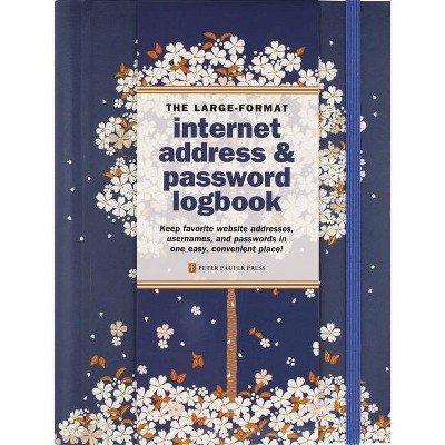 Falling Blossoms Internet Password Book - (Hardcover)
