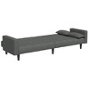 vidaXL Sofa Bed Dark grey Polyester, wood, plastic 2-seater, spacious - 4 of 4