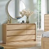 SinCiDo Modern 8 Drawer Dresser, Curved Profile Design, 55" Wide Mid Century Wood Storage Organizer for Bedroom, Living Room - 3 of 4