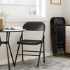 Whizmax 4-Pack Folding Chairs, 350lb Capacity Metal Frame, Portable Black Foldable Chairs for Indoor/Outdoor, Dining/Living Room & Office - 2 of 4