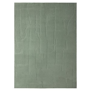 TOWN & COUNTRY EVERYDAY Rae Abstract Organic Soft Felt Everwash®, Machine Washable Area Rug with Non-Slip Backing, Abstract Rug, Sage Green, 6'6"x9'2" - 1 of 4
