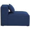 Meridian Furniture,Cube Navy Durable Linen Textured Armless Chair - 4 of 4