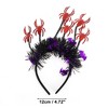 Unique Bargains Halloween Spider Pattern Headband 4.72" Diameter Black Red 1 Pc - 3 of 4