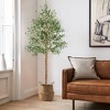 Whizmax Artificial Olive Tree Tall Faux Silk Olive Trees for Home Office Decor Fake Potted Tree with Natural Wood and Lifelike Fruits - 4 of 4