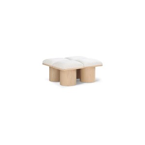 Meridian Furniture,Pavilion Boucle Fabric Bench - 1 of 4