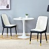 QingMoon Modern Dining Chairs Set of 2, Equipped with PU Leather Backrest Cushions and Metal Legs, for Restaurants, Kitchens, and Bedrooms - 2 of 4
