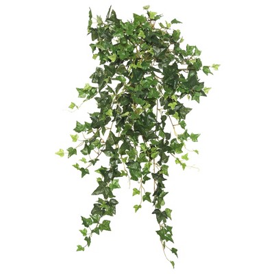 Vickerman 26" Artificial Green Mini Ivy Hanging Bush.