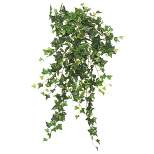Vickerman 26" Artificial Green Mini Ivy Hanging Bush.
