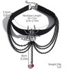 3-Piece Black Choker Set - Gothic Velvet & Lace Layered Necklaces, Adjustable Collar for Women - 2 of 4