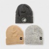 Canada Weather Gear Infant Beanie Hat Set – 3-Pack, Cozy Knit Winter Hats for Babies - 2 of 4