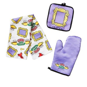 Silver Buffalo Friends Central Perk 3 Piece Oven Mitt & Towel Set - 1 of 1