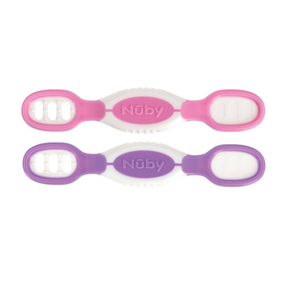 Photos - Other Appliances Nuby Dip or Scoop Spoons - Girl - 2pk 