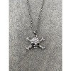 Gothic Skull & Orb Pendant Necklace | Saturn Rhinestone Chain for Women - 4 of 4