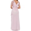 Women's Lana Long V-neck Beaded Flutter Sleeve Dress - Xscape - 2 of 3