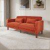 DOMETOUR 74" Loveseat Sofa, Corduroy Sofa Couch with 2 Pillows Small Modern Comfy Couch for Living Room - 3 of 4