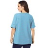 Jessica London Women's Plus Size Stretch Cotton Cuff Tee - 3 of 4