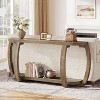 Lantine 63-Inch Long Wooden Console Table with Curved Legs, Farmhouse Sofa Entryway Table for Living Room, Hallway, Entrance - 2 of 4
