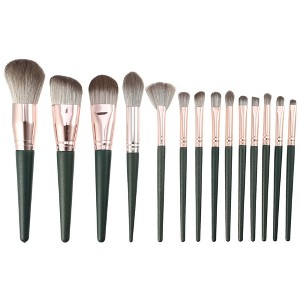Unique Bargains Foundation Powder Concealers Eye Shadows Makeup Brushes 14 Pcs - 1 of 4