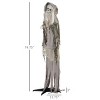 Syemin Inflatable Holiday Decorations Outdoor Halloween Decorations Skeleton Witch Halloween Decorations, Gray, 48.5"*25.3"*74.8" - 3 of 4