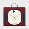 14K Gold Dipped Enamel "M" Initial Pendant Necklace - A New Day™ Gold/White - 3 of 4