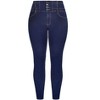 Women's Plus Size Harley Fit Regular Corset Skinny Jean - dark denim | CITY CHIC - 3 of 4