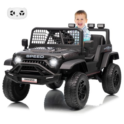 12V Kids Ride On Truck Car, Kids Electric Vehicles Car W/Parent Remote Control, 3 Speeds, Music & Horn, Christmas Gifts for 3-8 Years Kids