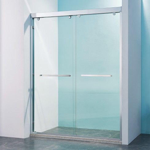 NicBex Shower Door for Bathroom Double Sliding Shower Doors with 5/16" (8mm) Thick SGCC Clear Tempered Glass and Aluminium Alloy Frame - image 1 of 4