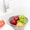 SAMMART 10 inches Perforated Stainless Steel Sheet Colander with Handle - Strainer for Pasta, Noodles and Fruits - 3 of 4