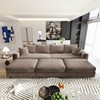 KTMBDW 102.4" Sofa Couch, Comfy Couches for Living Room, Plush Corduroy Sofas for Living Room, Tool-Free Setup Deep Seat Sofa - 2 of 4