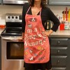 I'm A Simple Woman Apron Funny Coffee Dogs Pizza Graphic Novelty Kitchen Smock - Crazy Dog Bakeware Pink Apron - image 2 of 4