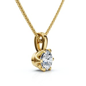 Pompeii3 1/4Ct Round Solitaire Brilliant Cut Lab Created Diamond Pendant 18" Necklace EF/VS - 1 of 2