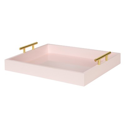 Lipton Pink and Gold Rectangular MDF Wood Tray