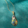Ross-Simons Multicolored Enamel and Abalone Shell Hummingbird Mosaic Pendant Necklace in 18kt Gold Over Sterling Size 18 - 3 of 4