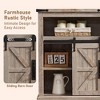 OKD Bathroom Floor Cabinets with Sliding Barn Door & 3 Drawers - 4 of 4